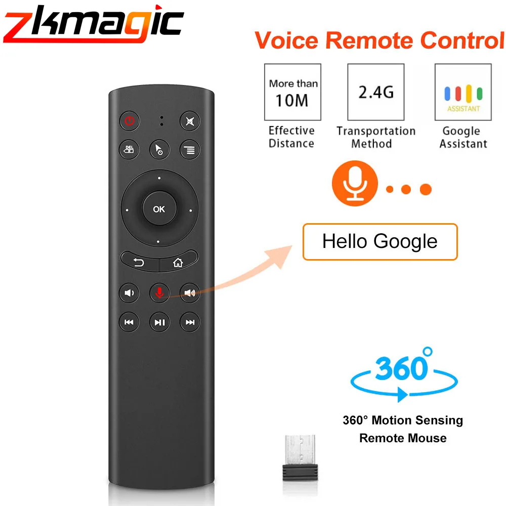 G20S 2 4G Беспроводная воздушная мышь гироскоп Голосовое управление зондирование