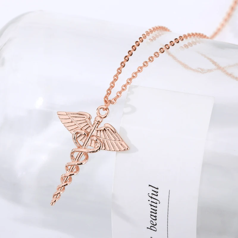 Ожерелье из нержавеющей стали для врачей и медсестер золотистого цвета |