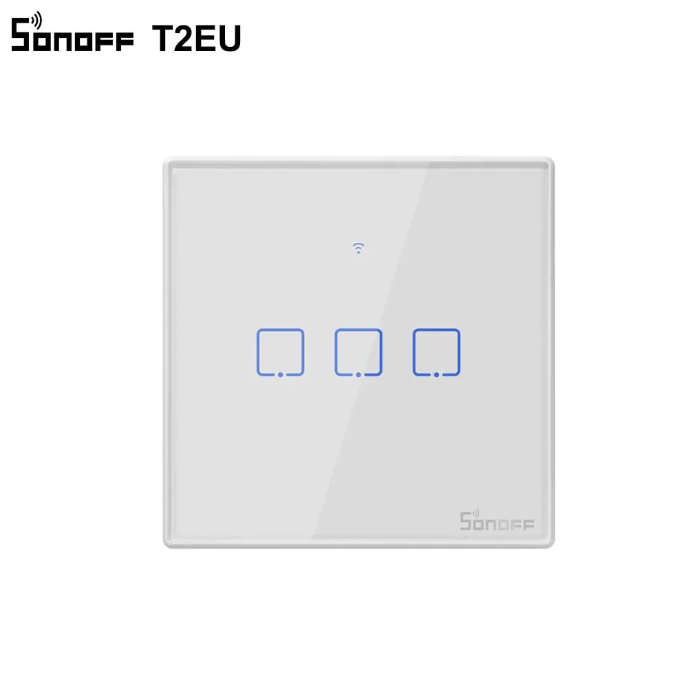 Переключатель Itead Sonoff T2EU 86 с дистанционным управлением серия 1/2/3 gang TX 433 МГц RF Wi Fi