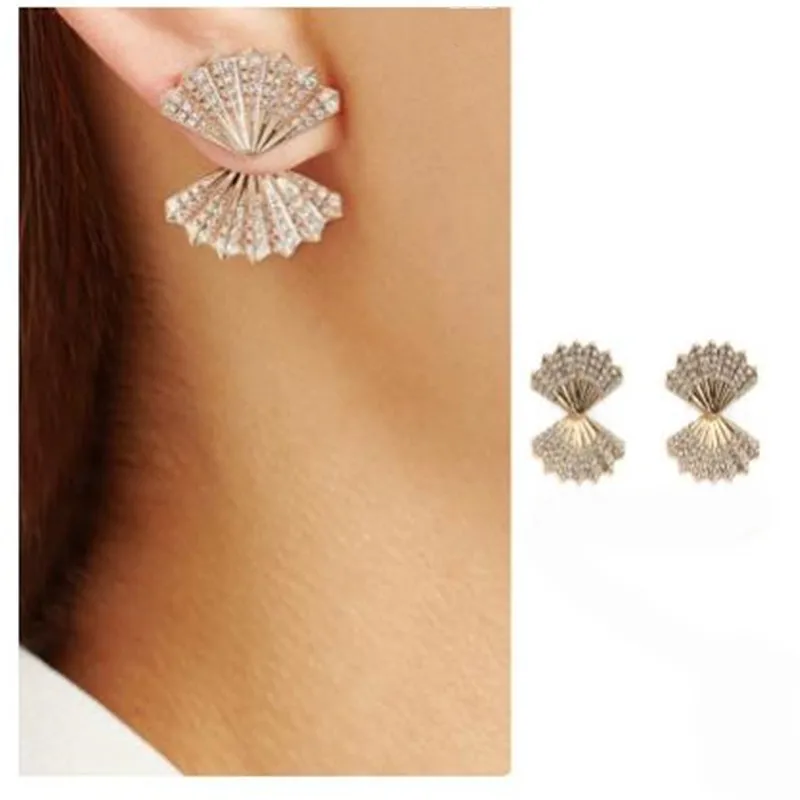 Винтажные серьги в виде ракушки из цинкового сплава геометрические висячие