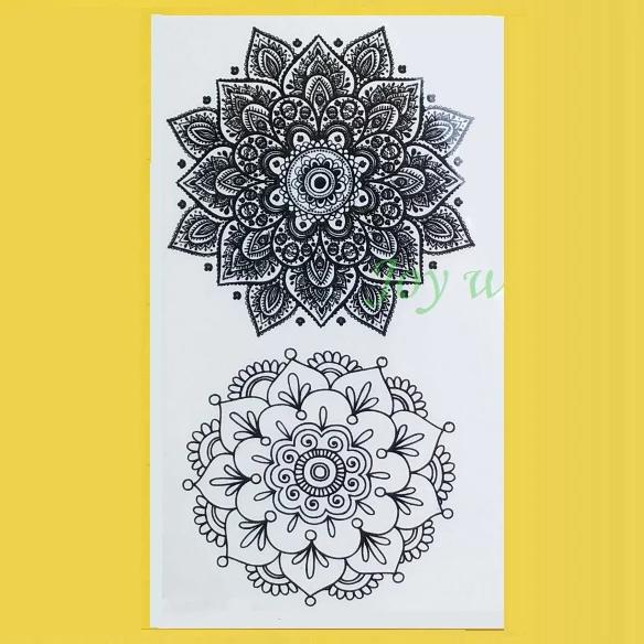 Водостойкая Временная тату наклейка сексуальные кружевные перья птица хна