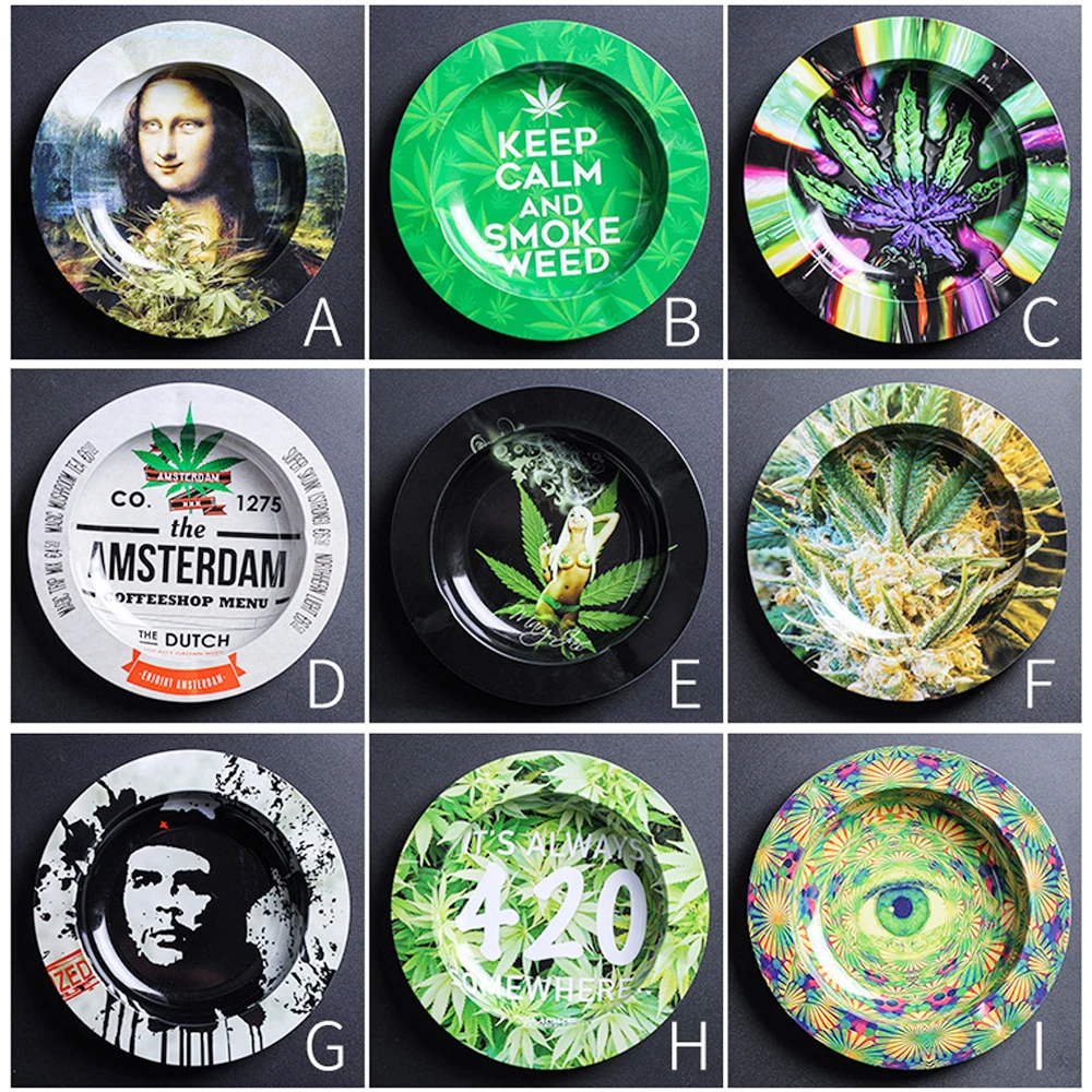 

50 шт. 138 мм круглая металлическая пепельница креативная табачная сигарета сигара сигарета пепельница Курительные аксессуары в подарок