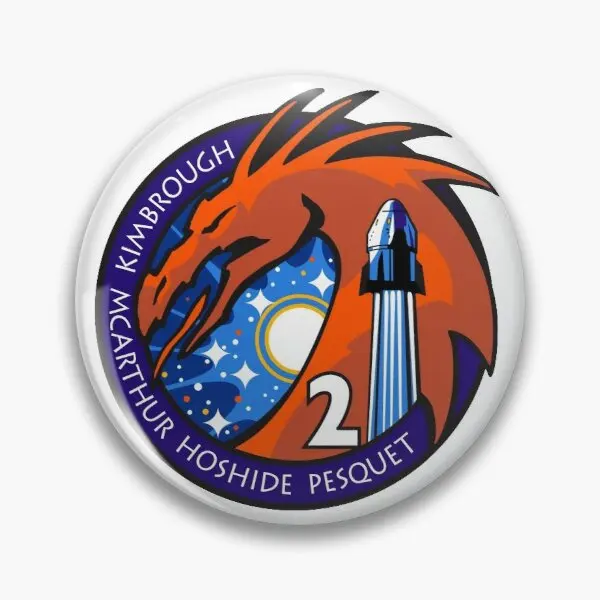 

Мягкая булавка для пуговиц Space X Crew 2, булавка для лацкана, модная забавная мультяшная Подарочная бижутерия, милый женский декор, любимый мета...