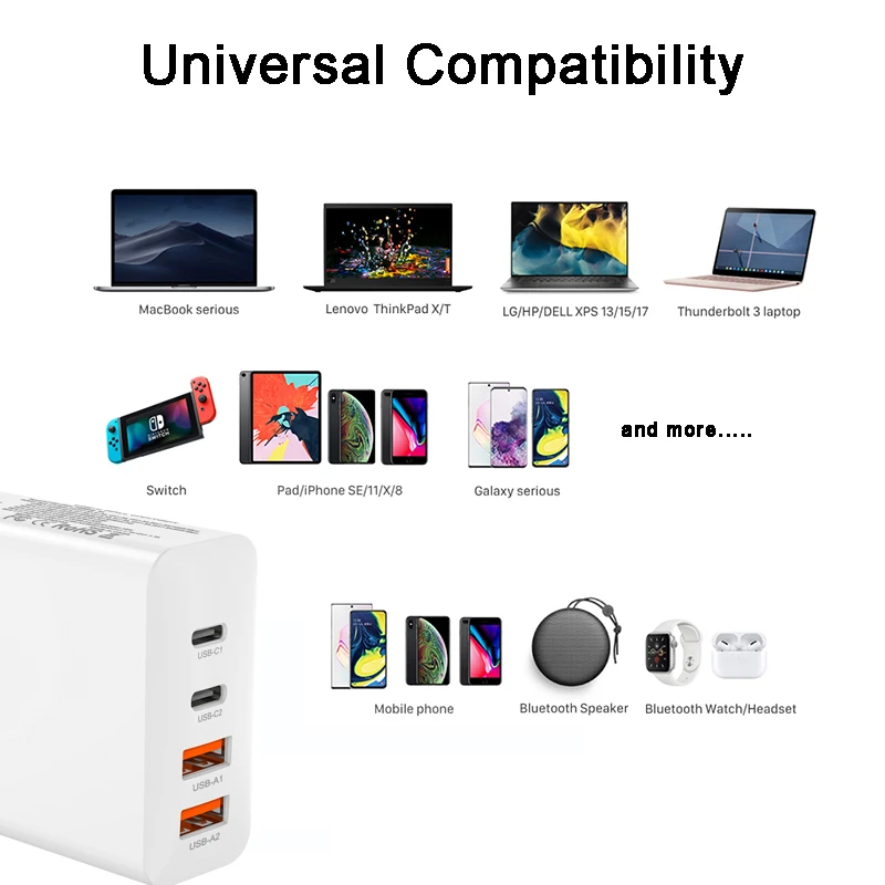 120w ган зарядное устройство pd3 0 qc4 0 30