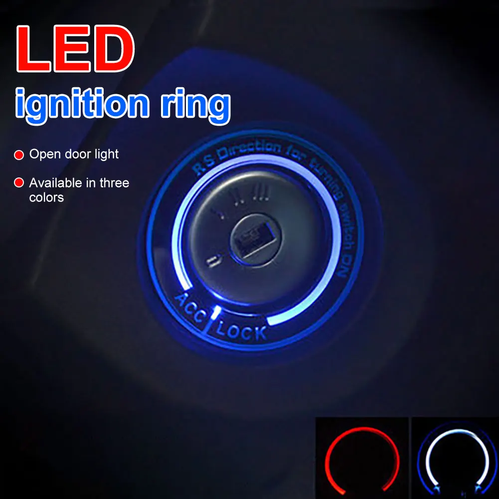 

New Car Ignition Key Ring LED Light Decoration Modified Sticker Suitable For Ford Focus 2 Focus 3 Cool Jia Mondeo Auto Parts