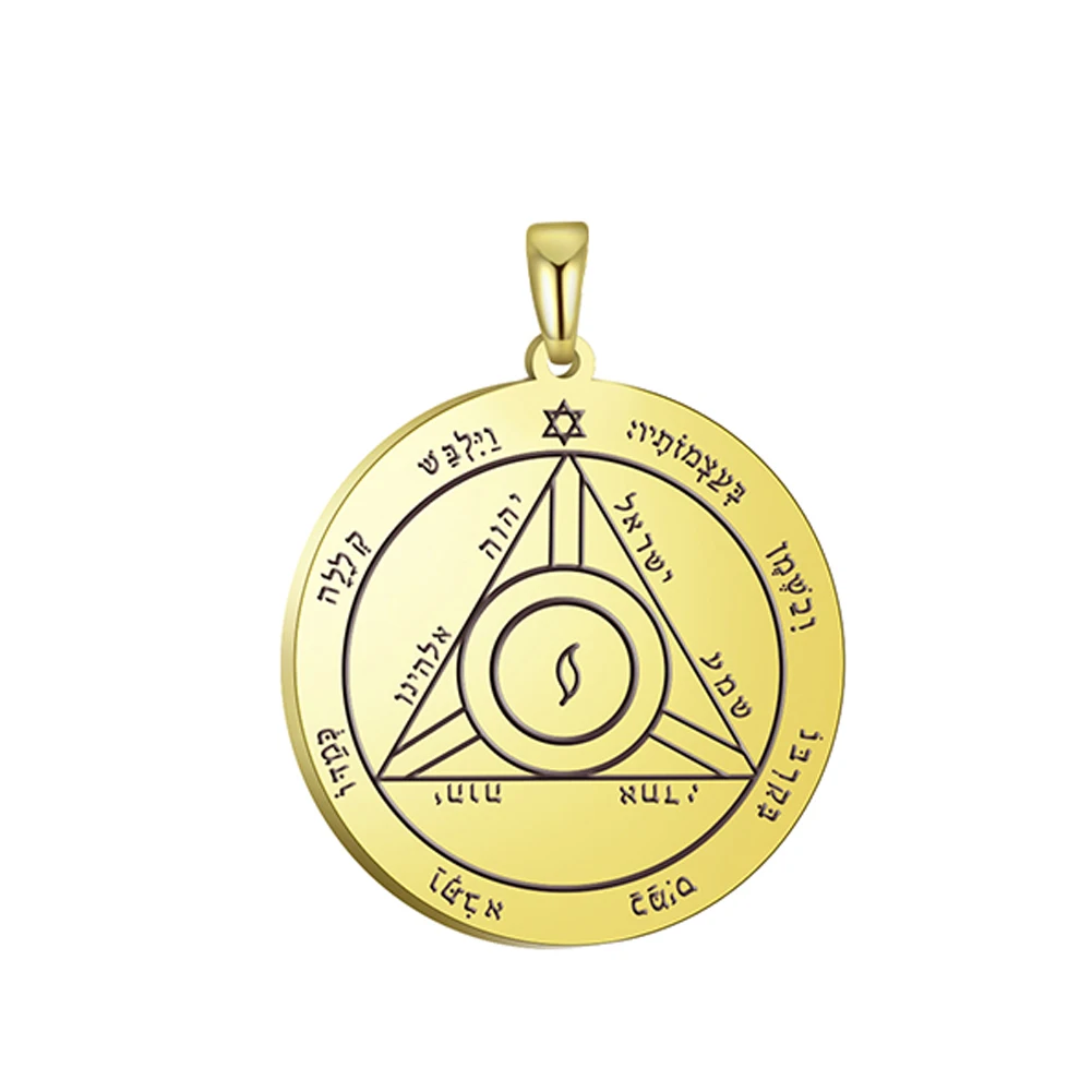 Dawapara Pentacle of Saturn Solomon Accessories Attracting Money Business Talisman Pendant for Necklace Stainless Steel Jewelry | Украшения