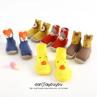 2021 baby girls shoes spring new cartoon cotton baby shoes non slip floor socks soft rubber sole new born toddler shoes