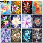 Полноразмернаякруглая Алмазная вышивка, лотос, пион, Одуванчик, цветы 5D, бриллиантовая фотография, подарок для домашнего декора