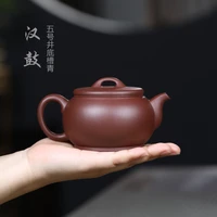 %e2%98%85bottom groove 5 blue all hand yixing recommended famous ceramic tea pot han drum