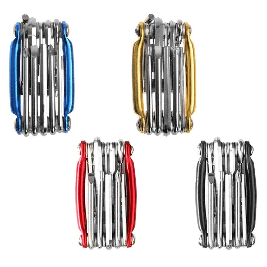 11 в 1 Многофункциональный набор инструментов для ремонта велосипеда складной