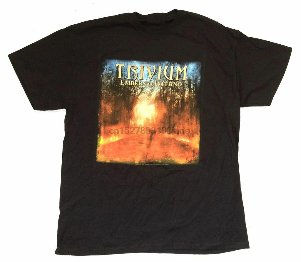 Trivium Ember To Inferno черная футболка новый официальный Harajuku John Wick|Мужские футболки| |