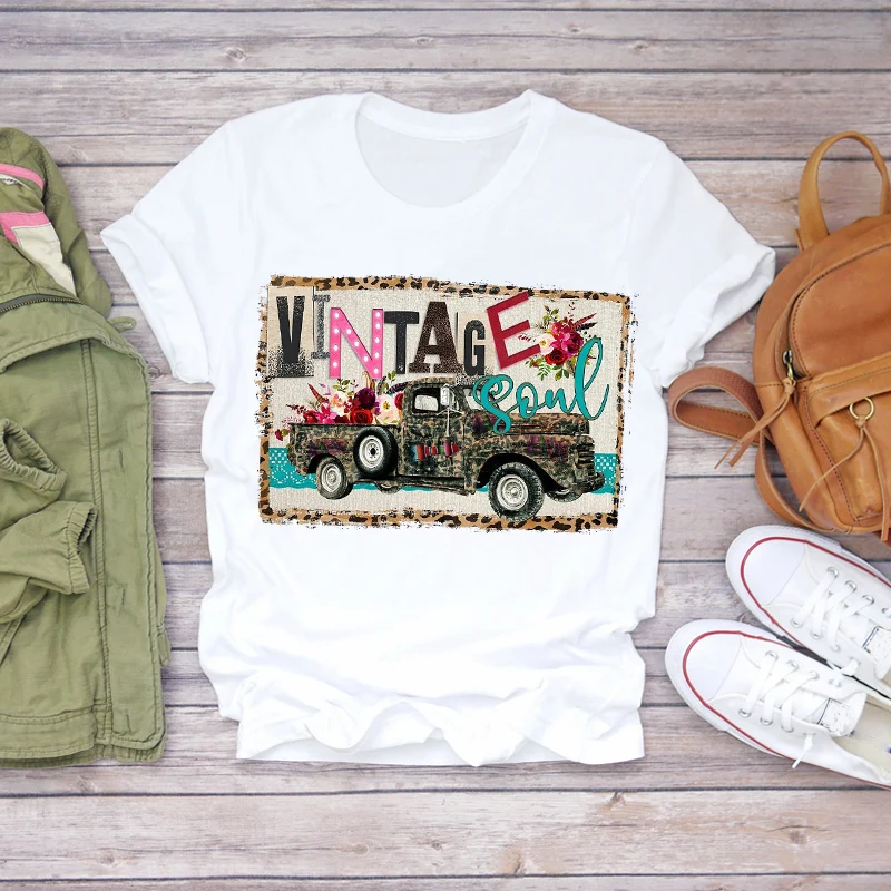 

Women 2021 Summer Blessed Flower Floral Cute Fashion Printed Lady T-shirts Top T Shirt Ladies Womens Graphic Female Tee T-Shirt