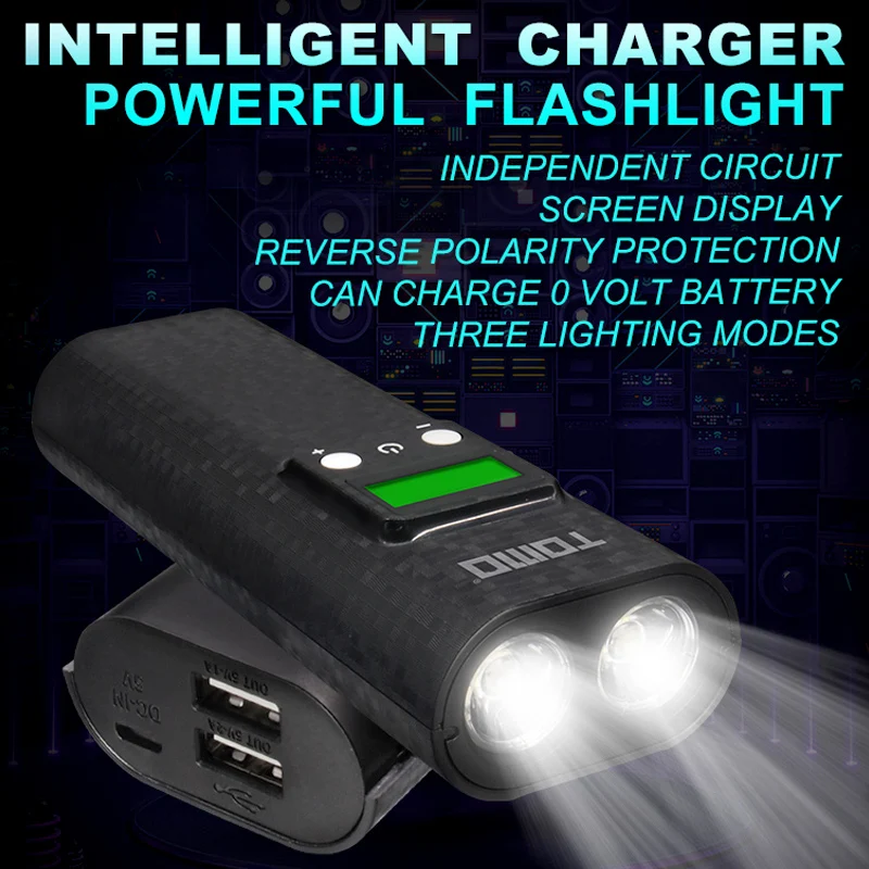 TOMO USB Li Ion интеллектуальное зарядное устройство портативный LCD умный мобильный