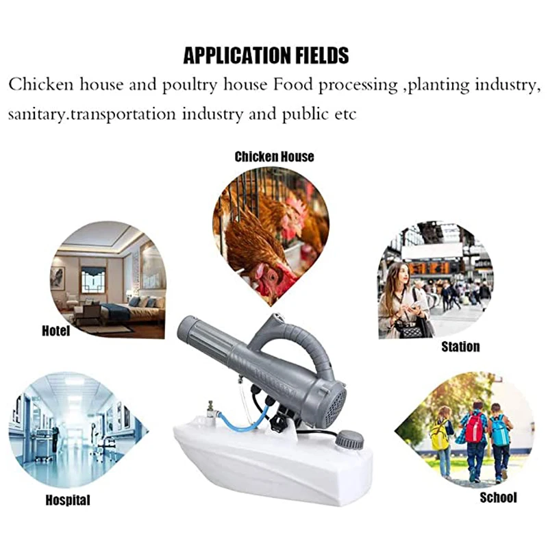 

5L Fogger Sprayer Machine, Electric ULV Sprayer with Filter, Adjustable Flow ULV Fogger for Indoor Outdoor Farm Office