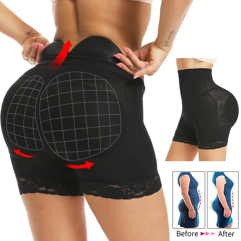 

Women Butt Lifter Padded High Waist Body Shaper Panties Lace Hip Enhancer Shapewear Underwear Seamless Booty Shaping Shorts