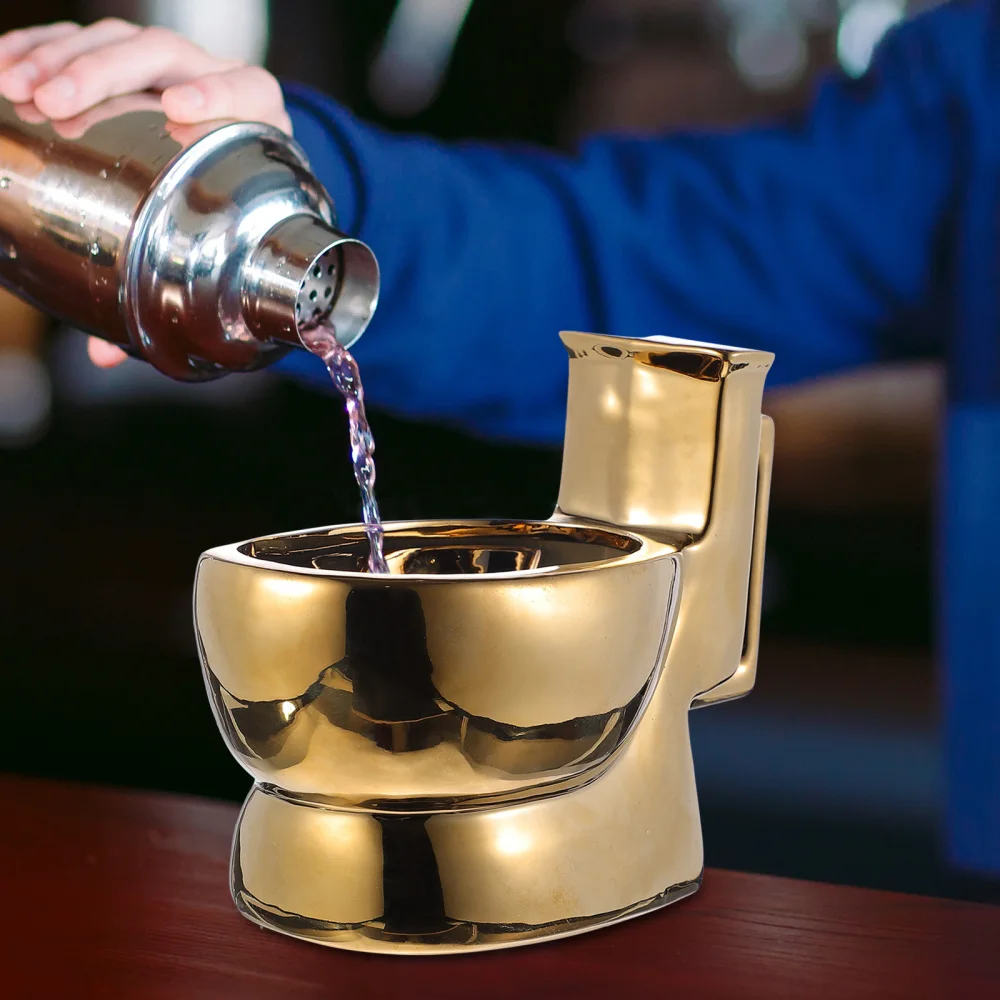 

1Pc Toilet Shaped Cup Ceramic Coffee Mug Funny Toilet Mug Party Supplies