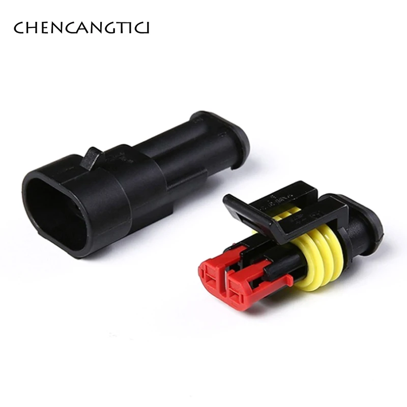5 комплектов 2 Pin/way Женский Мужской AMP SuperSeal 282104-1 282080-1 Водонепроницаемый Электрический автомобильный разъем для автомобиля