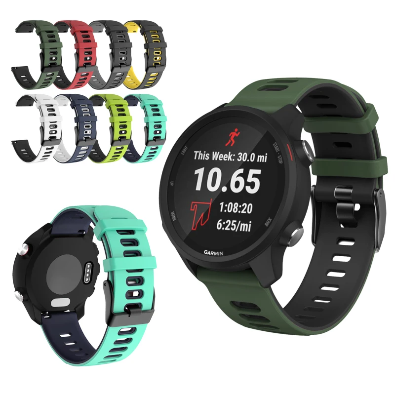 Новая Профессиональная Мода для Garmin Forerunner 245/245M Двухцветный силиконовый сменный