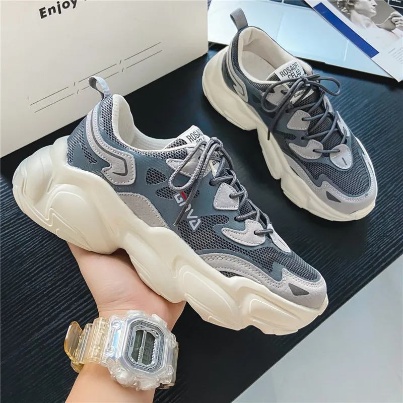 

Daddy shoes men's fashion shoes spring 2022 new thick soled high Korean versatile men's sports shoes