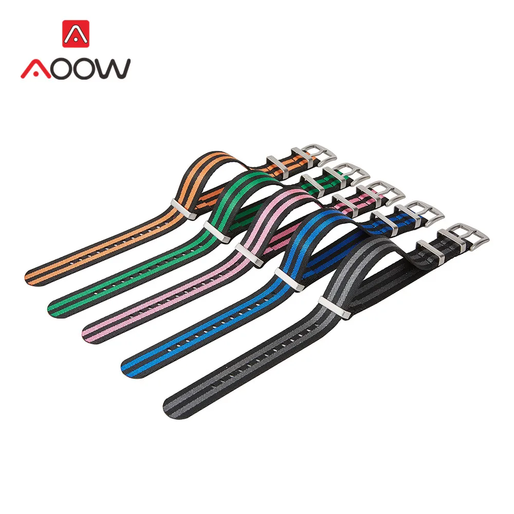 Ремешок нейлоновый для наручных часов Zulu сменный мужской браслет с пряжкой из