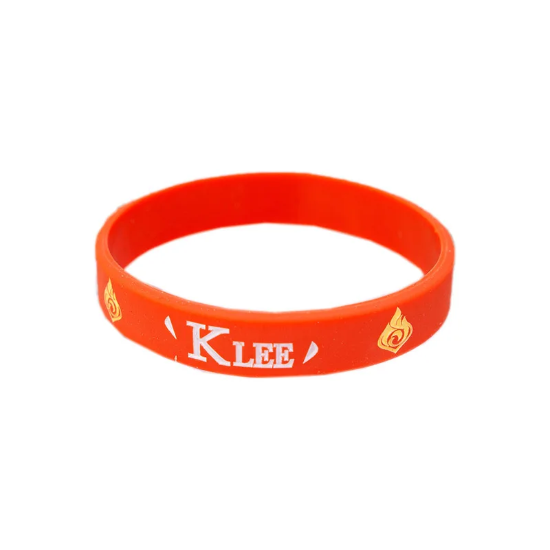 

Anime silicone accessories Game Genshin Impact Cosplay Bracelet Project Keqing Klee Diluc Qiqi Jewelry Kids Gifts wristband 2021