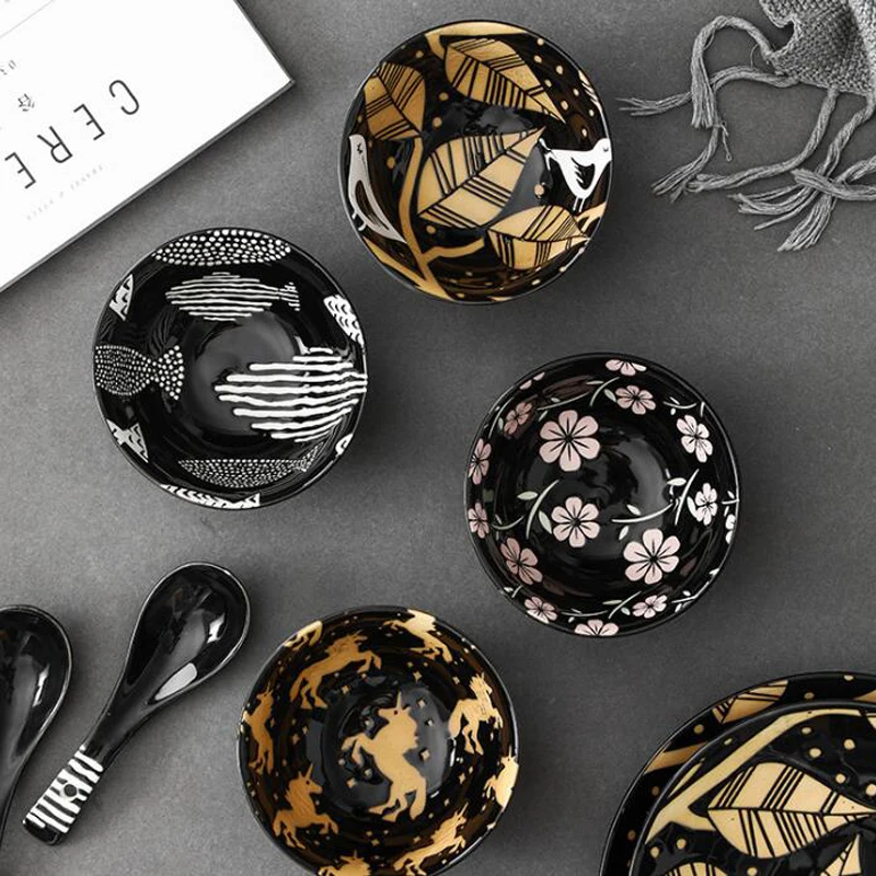 4 5 &quotяпонская керамическая миска с нитками высокого качества европейский дизайн