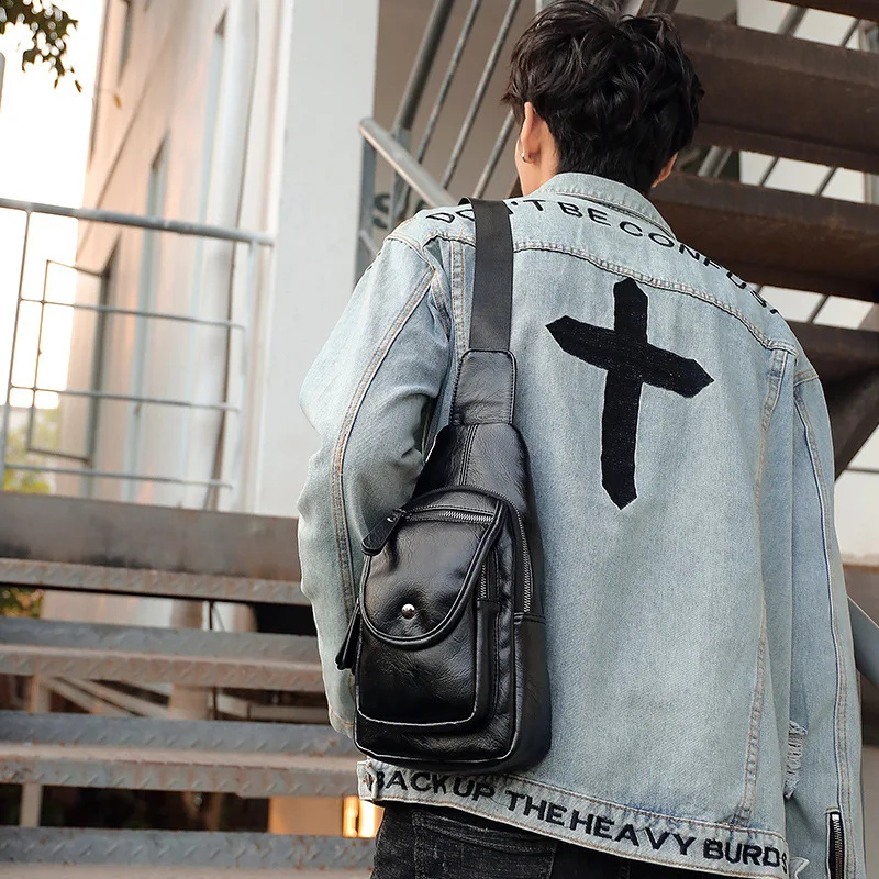 Тренд новой груди сумка корейский кошелек для отдыха tide Мужская Спортивная