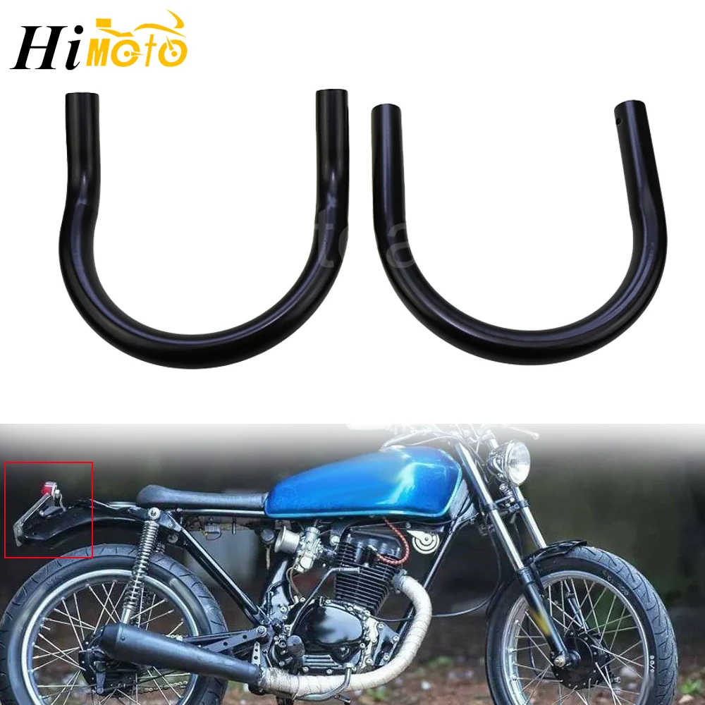 Мотоциклетный черный Cafe Racer 210 мм 230 плоский задний сиденье петля рамка ободок 1