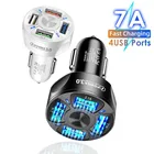 Автомобильное зарядное устройство с 4 USB-портами для телефона, универсальный адаптер Usb для iPhone 13, 12, 11 Pro Max, адаптер для Redmi 10, Samsung S20, S21