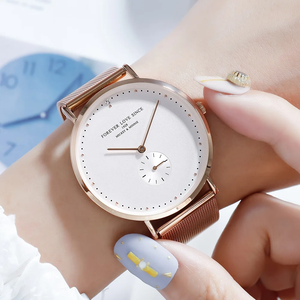Детские часы Дисней женские модные наручные с Микки Маусом для девочек и