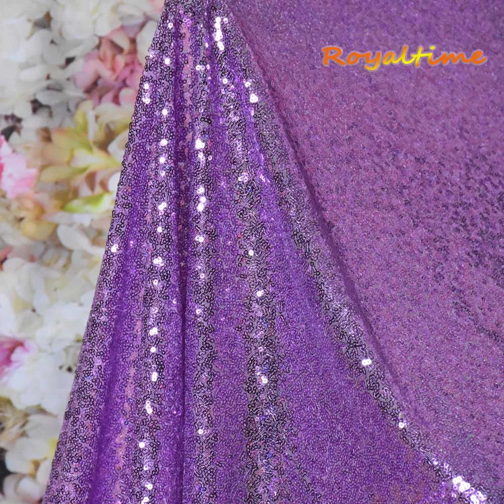 Lavender Royaltime Мерцающая неоновая зеленая блестящая ткань по двору двухсторонняя эластичная вышитая сетка африканская кружевная ткань для шитья платья - Цвет: Lavender