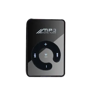 Portable Mini Mirror Clip MP3 Player Music Media Support Micro SD TF Card Fashion Hifi MP3 for Outdo