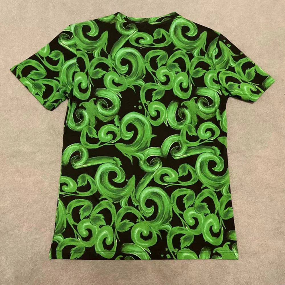 Футболка DUYOU мужская с принтом растений тенниска из хлопка короткими рукавами