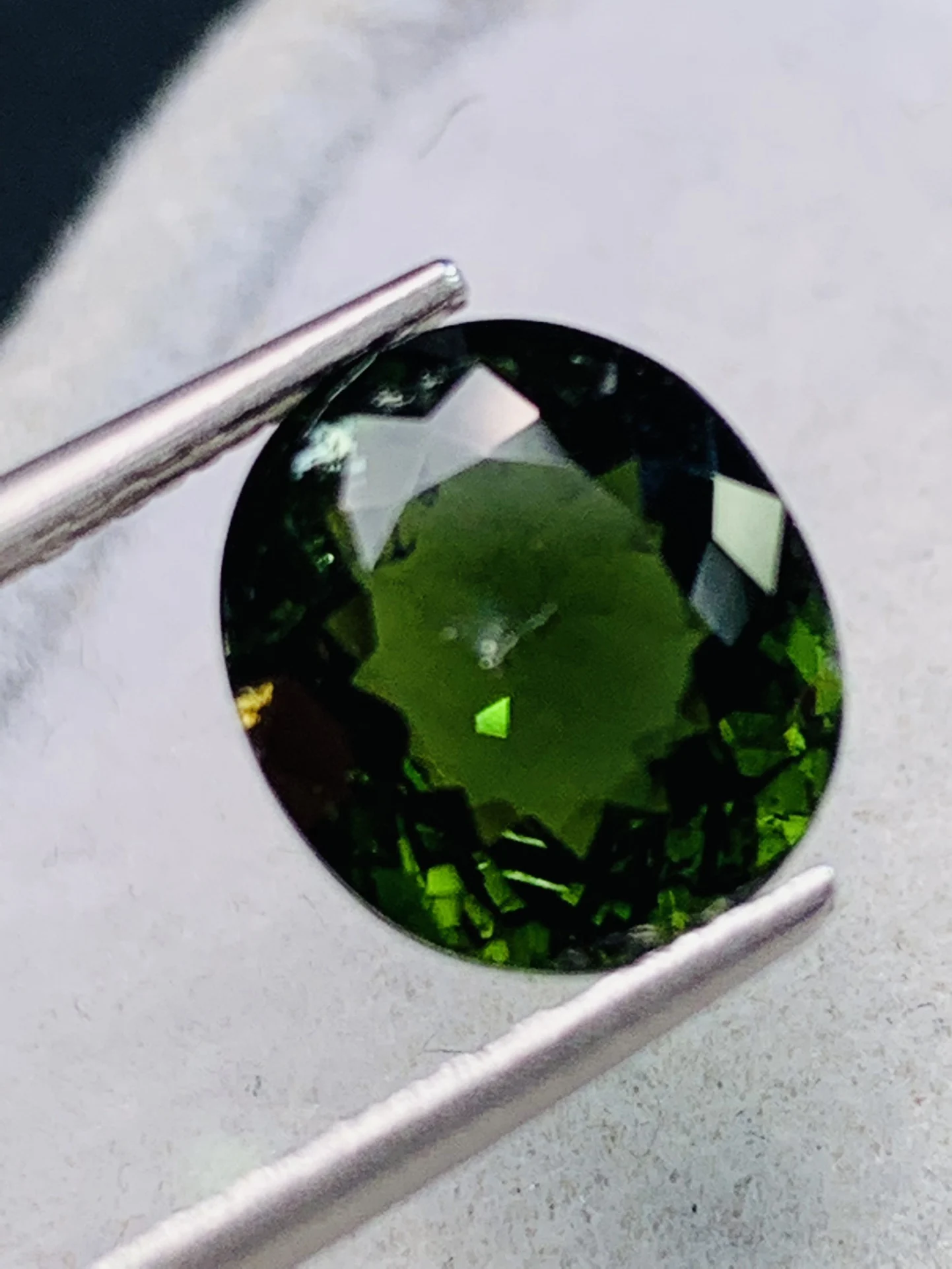 Pure natural green tourmaline loose stone Making necklace ring bracelet luster Oval accessories gem jewelry joyeria edelsteen