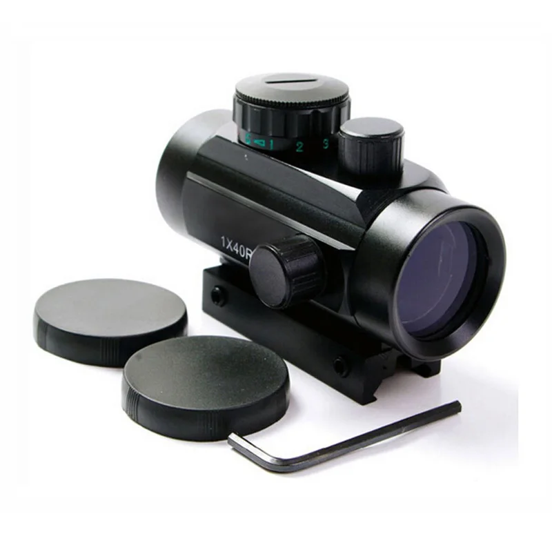 

1X40 красный и зеленый точечный прицел тактическая Охотничья винтовка голографический прицел подходит для 11 мм/20 мм рельсового крепления охо...