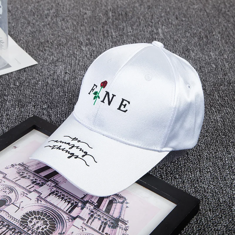Рэпер DJ хип хоп бейсболка с вышивкой розы женские и мужские для мальчиков девочек