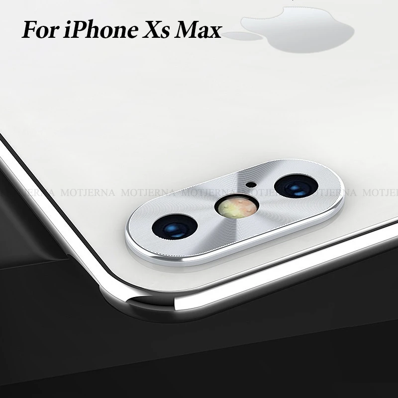 Sliver Для iphone XS Max XR XS защита объектива камеры кольцо покрытие алюминиевый Объектив камеры Защитная крышка для iphone 7 8 Plus - Цвет: Sliver