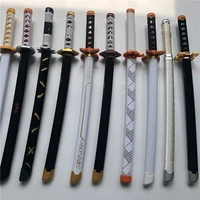 kimetsu no yaiba sword weapon demon slayer tomioka giyuu kamado tanjirou cosplay sword ninja knife wood weapon prop 80cm