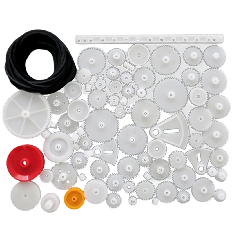

81 pcs Plastic Gear Bag DIY Craft Model Making Gear Rack Deceleration 0.5 Module