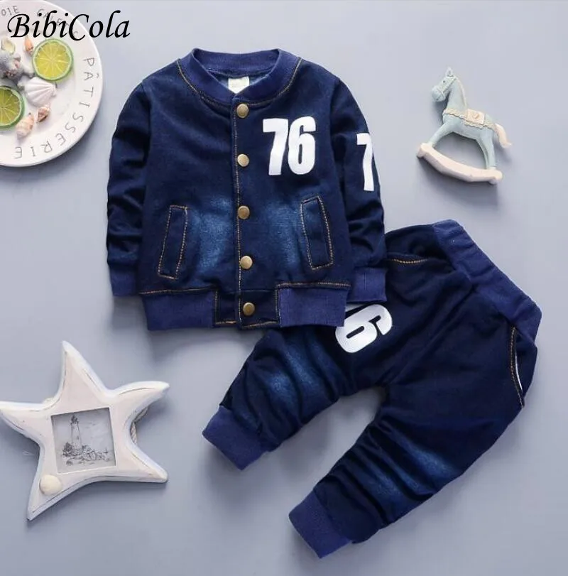 

Baby Boys Clothes Sets Autumn Spring Infant Tracksuits Toddler Cotton denim set Outfits for Newborn Boys Clothes Suits