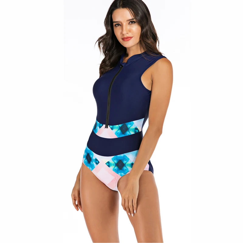 One-Piec Swimwear Woman Bath Swimsuit Rash Guard Surfing Swim Suit Sport Rashguard Beach wear Sexi Bikini | Спорт и развлечения