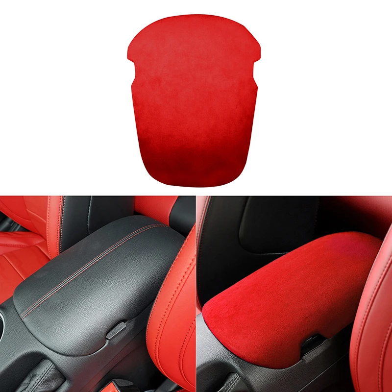 

Suede Car Interior Armrest Box Panel Decoration Cover Performance Sticker for Ford Mustang 2015-2020 Auto Styling Accessories