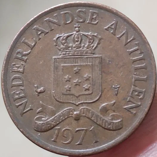 22 мм Нидерландские Антильские острова 100% настоящая комиксуальная монета