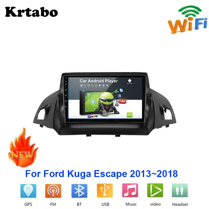 melhor Rádio Do Carro Android Multimídia Player Para Ford Kuga Escape 2013 2018 Tela De Toque Do Carro Gps Navegação Suporte Carplay Bluetooth