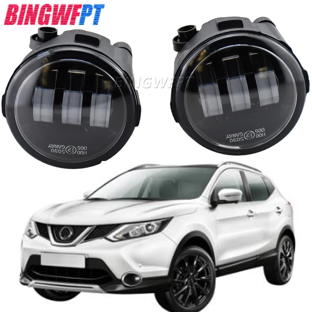

For Nissan Qashqai J11 J11_ 2Pcs Car LED Fog Light H11 Daytime Running Fog Lamp 12V 2013 2014 2015 2016 2017 2018 2019 Foglights