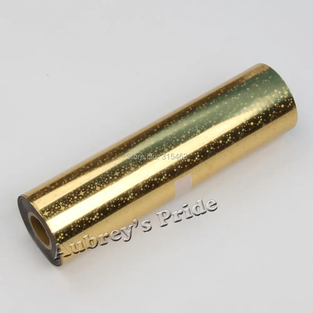 Звездное небо золото 21 см x 120 м/рулон горячего тиснения фольгой бумажный