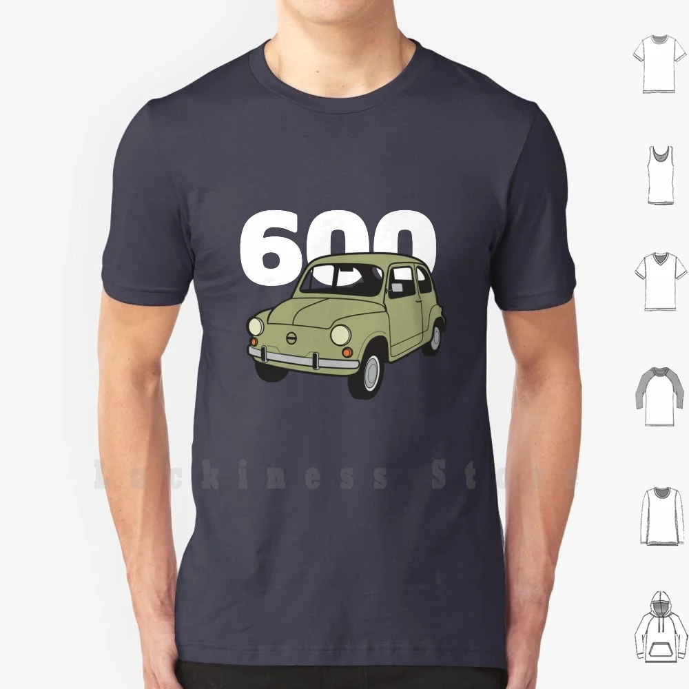 

600 Green V2 ( Dark ) T Shirt Men cotton Cotton S - 6xl Seat 600 Seat 600 Car Retro Six Hundred Automobile Spain Fiat Fiat