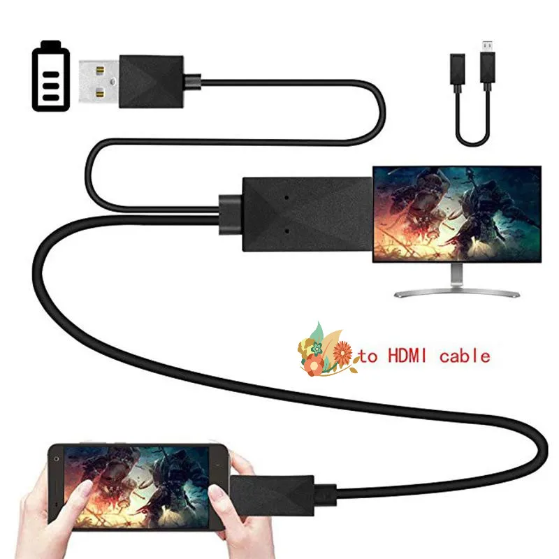 Micro USB to HDMI TV cable adapter mirror HD 1080P OTG charger for Samsung Galaxy Note Pro tablet Android device | Электроника