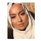 Шифоновый хиджаб для мусульманских женщин с бриллиантами, хиджабы, шарф, украшенный камнями, мусульманский шарф, мусульманский головной платок