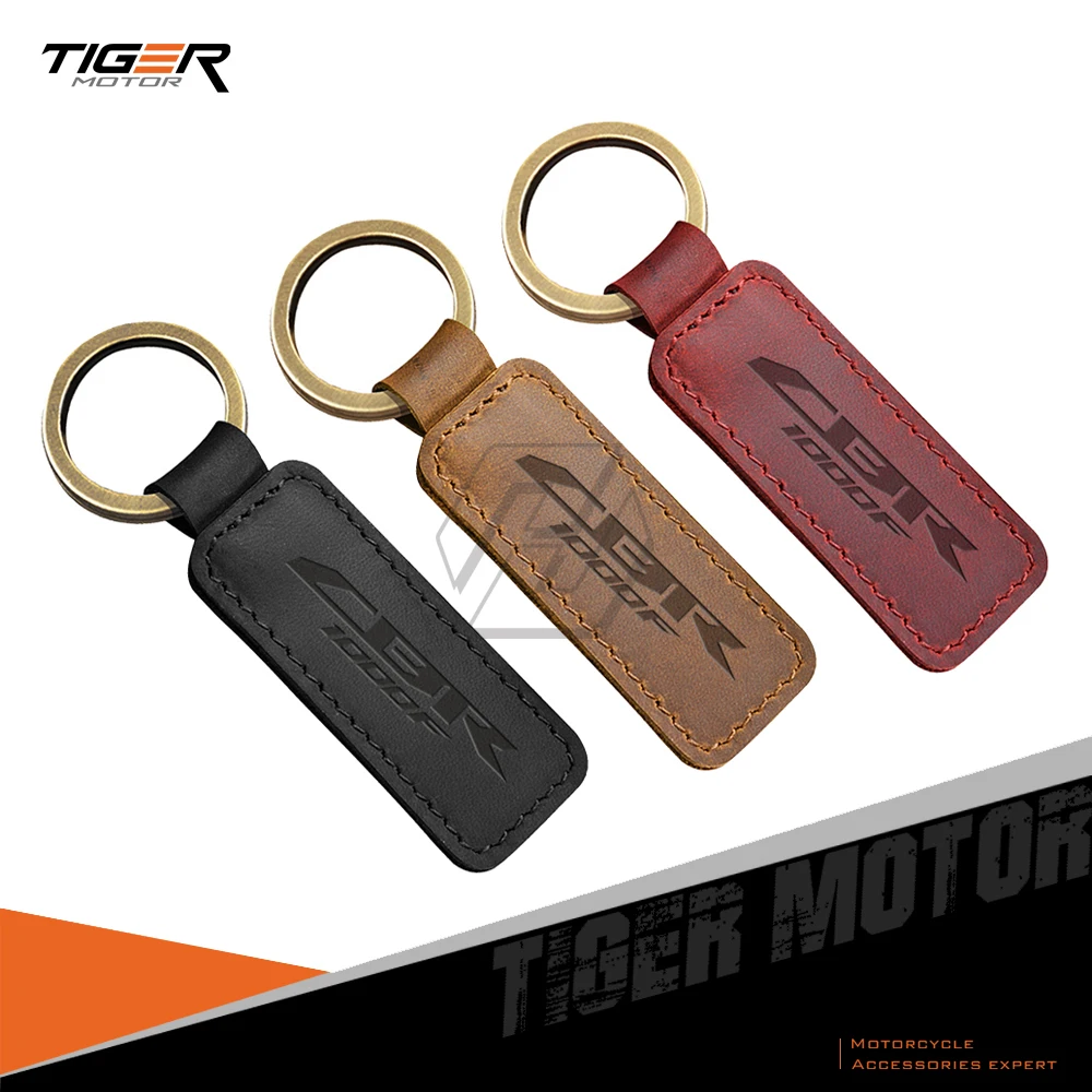 

For Honda CBR1000F CBR 1000F Motorbike Key Motorcycle Keychain Cowhide Key Ring
